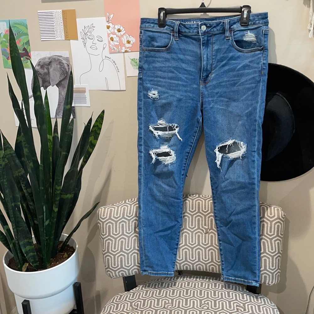 American Eagle Super High Rise Jegging Crop👖